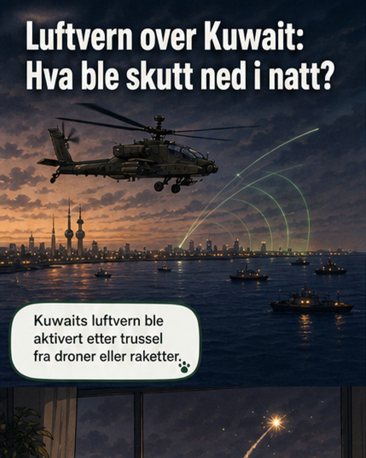 Kuwait aktiverer luftvern mot raketter