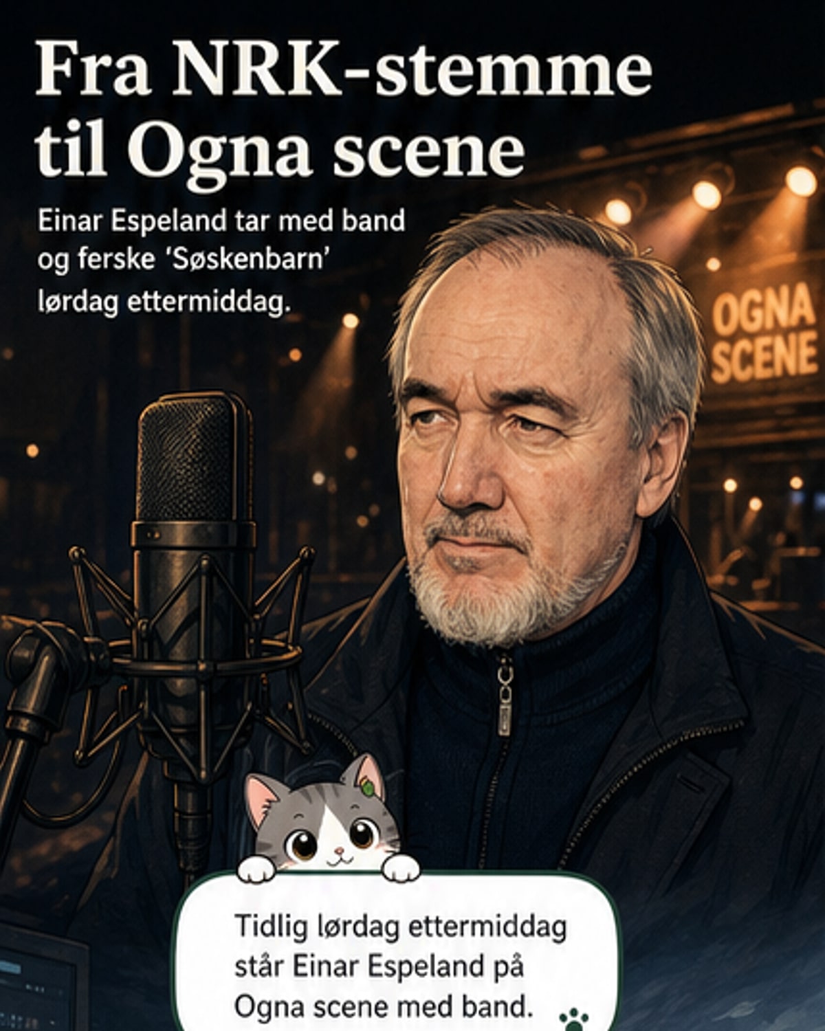 Fra mikrofon til scene: Espeland spiller på Ogna