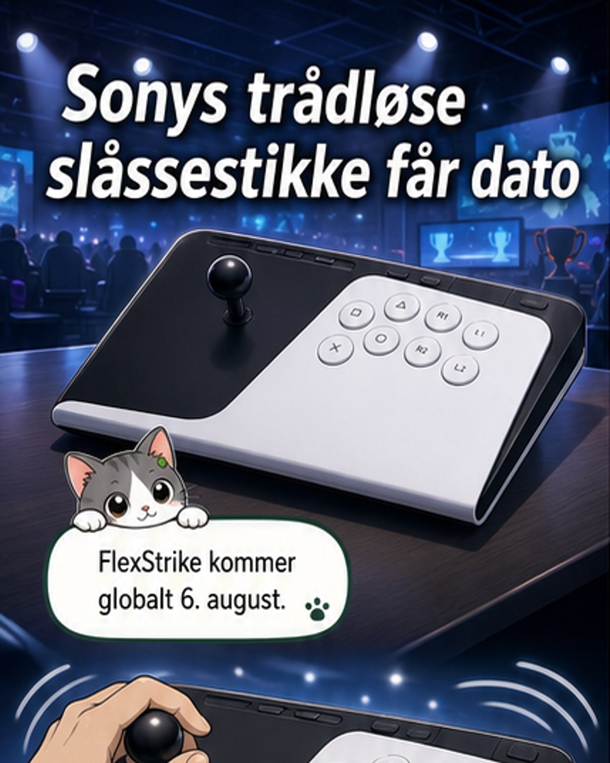 Sony lanserer sitt første trådløse fight-stick
