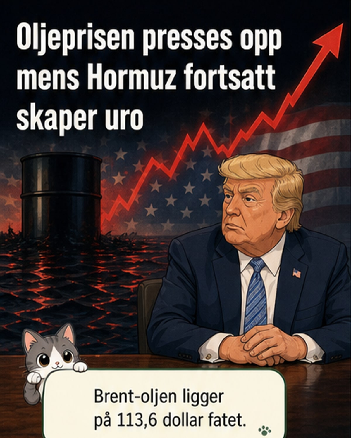 Oljeprisen stiger i skyhøye høyder