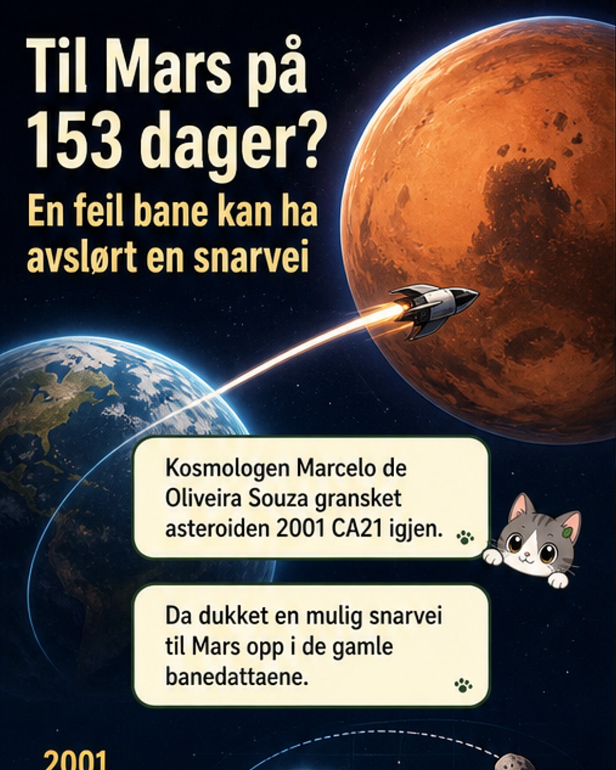 Rekordrask rute til Mars oppdaget