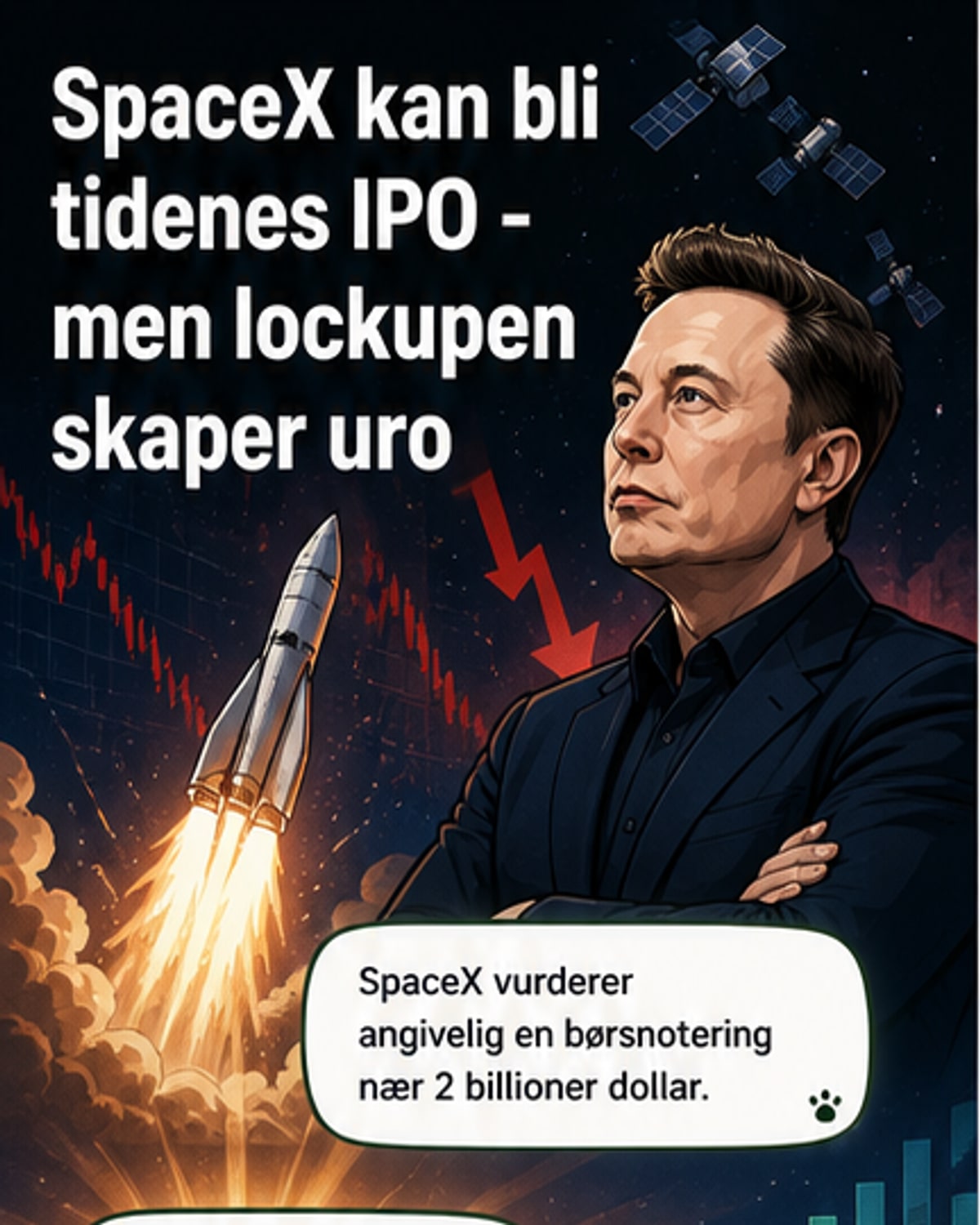 SpaceX mot historisk 2-billon-USD IPO
