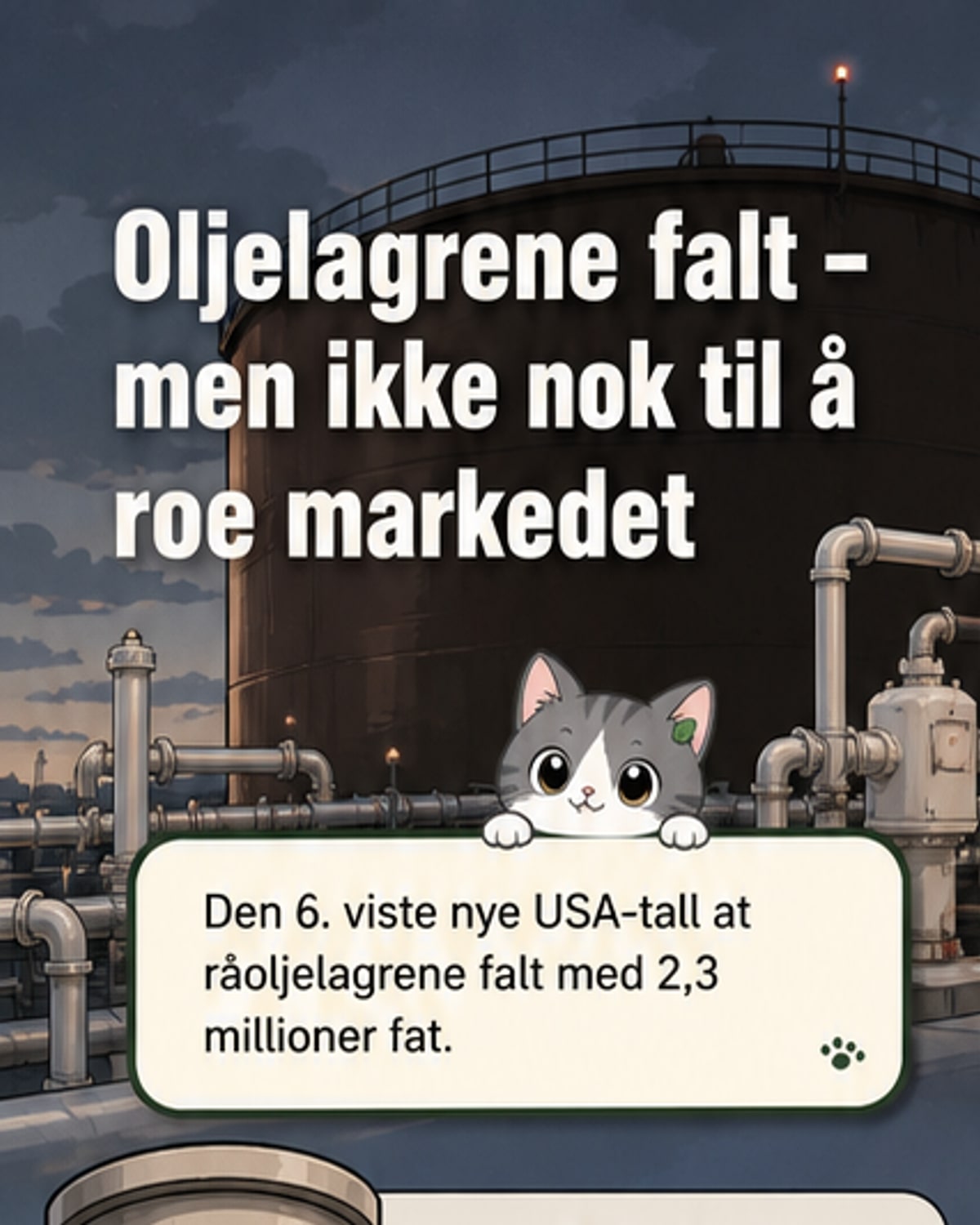 USAs oljelag falt mindre enn ventet