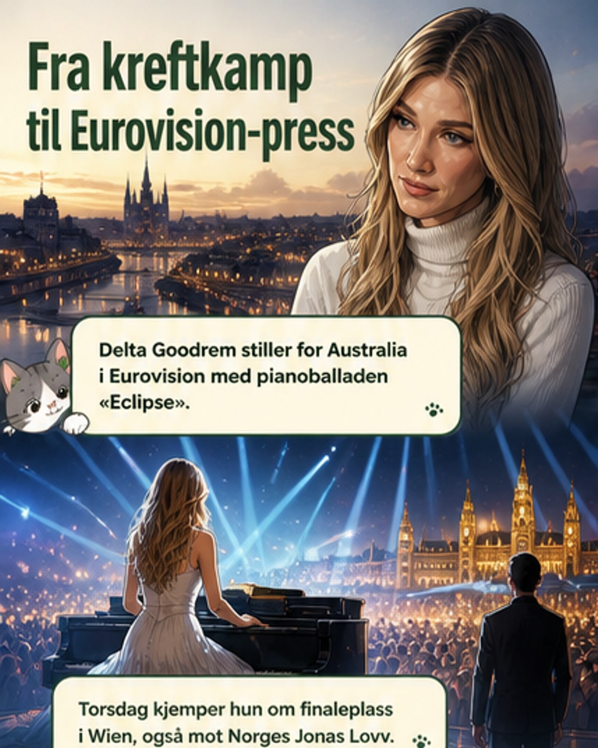 Delta Goodrem går til Eurovision