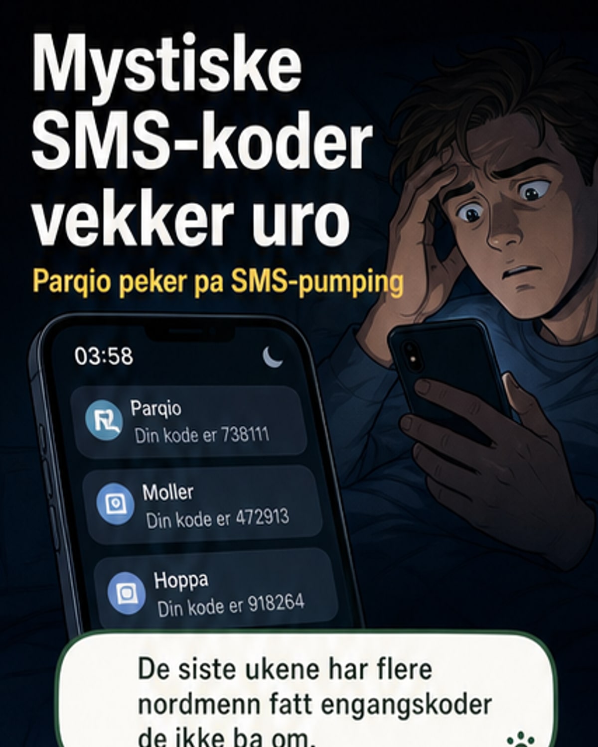 Mystiske koder i SMS til nordmenn