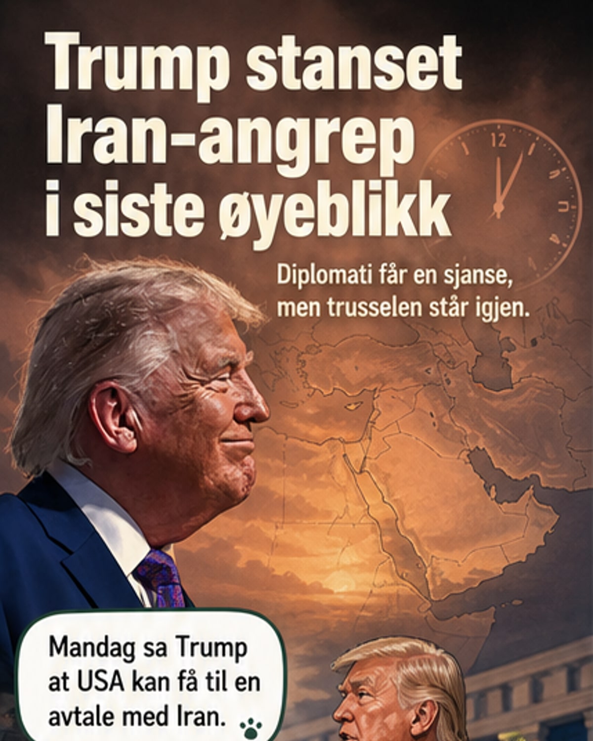 Trump utsatte angrep mot Iran