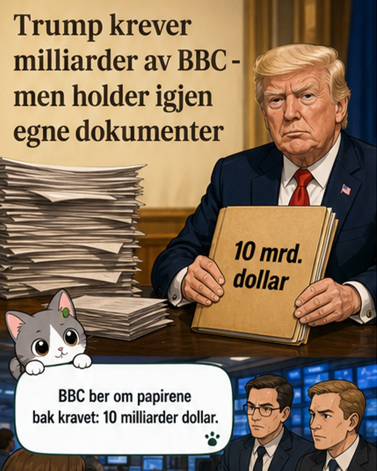 Trump saksøker BBC for 10 milliarder dollar