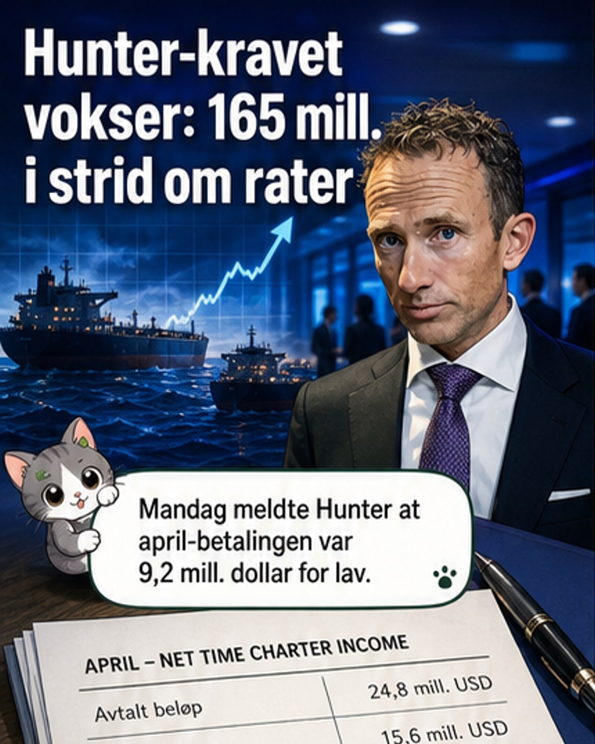 Hunter-kravet vokser til 165 mill.
