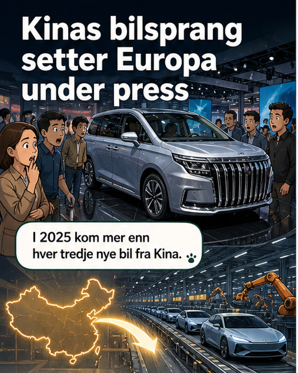 Hver tredje nybil fra Kina