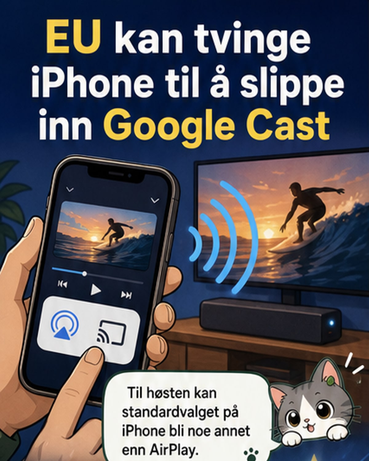 Apple tvinges til å åpne for Google Cast