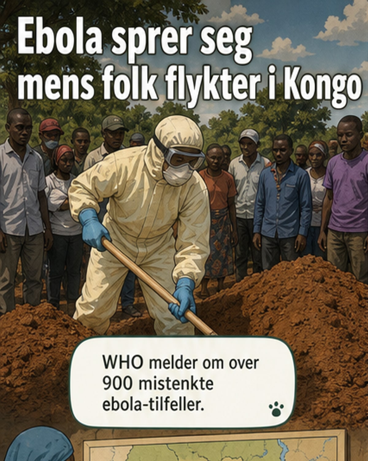 Over 900 mistenkte ebola-tilfeller i Kongo