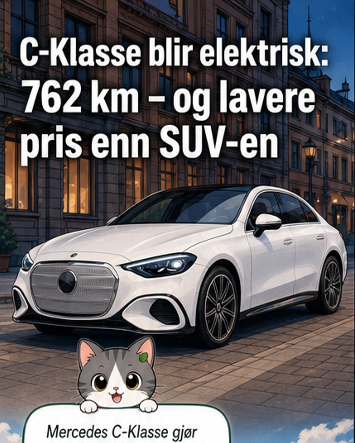 Mercedes lanserer ny el-C-Klasse i Norge
