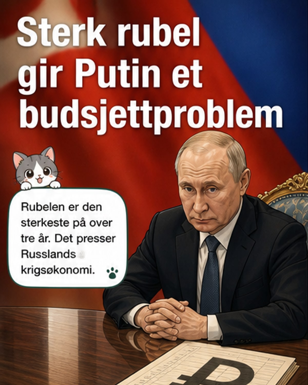 Sterk rubel rammer Putins krigsøkonomi