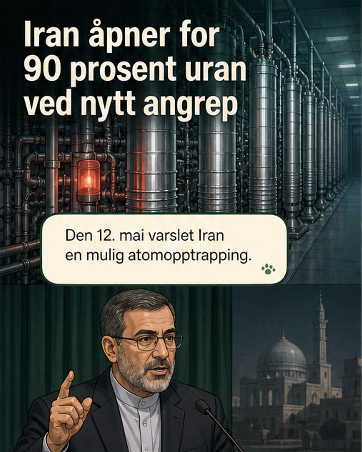 Iran truer med atomvåpen ved nytt angrep