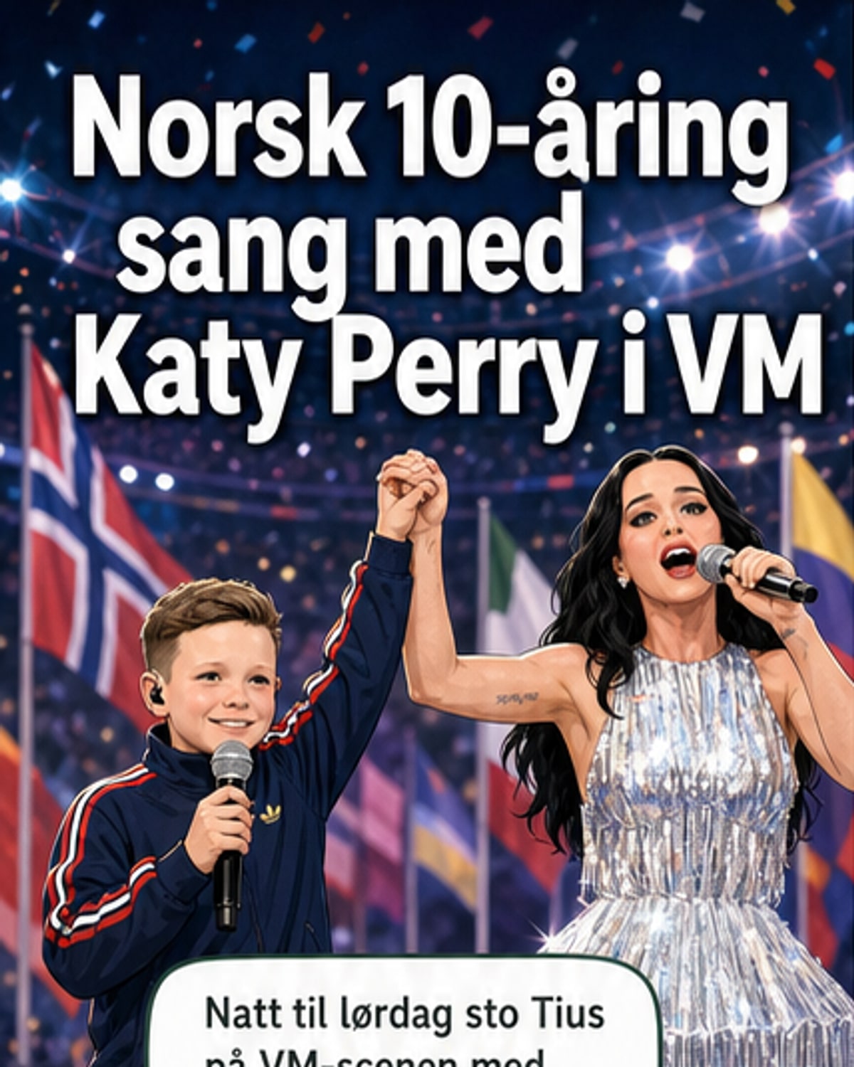 Tiåring sang med Katy Perry i VM