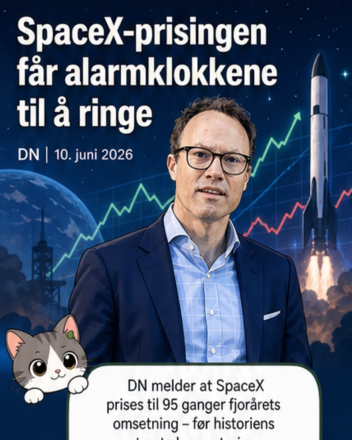 SpaceX vurderes til 95 ganger omsetning