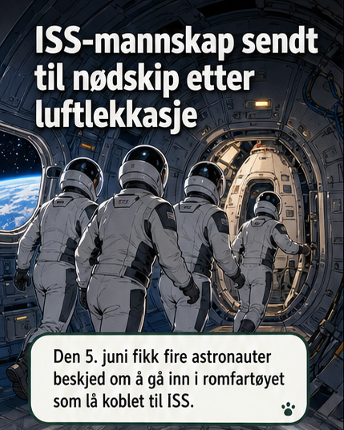 ISS-astronauter forberedt på evakuering