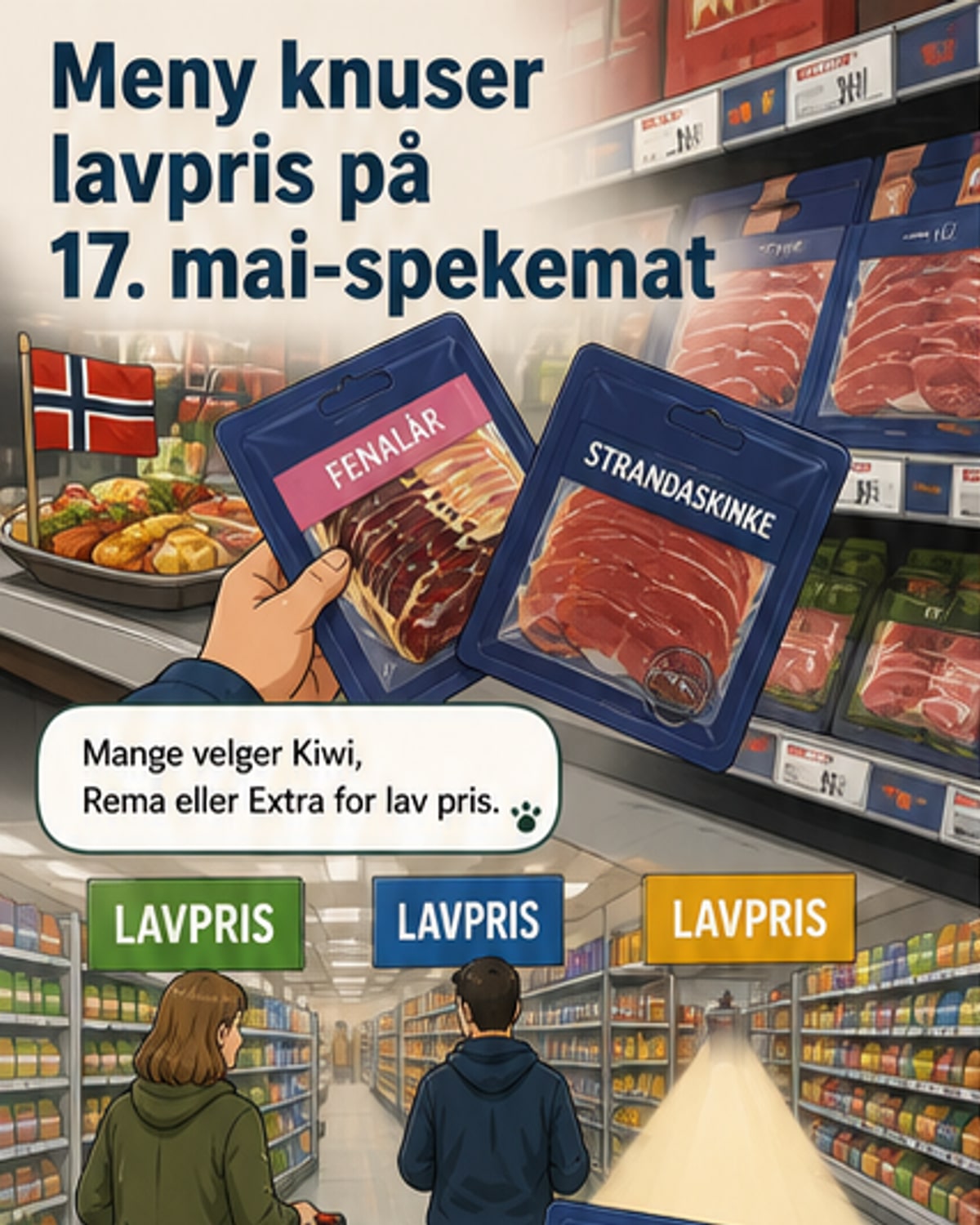 Meny slår Kiwi og Rema på spekemat