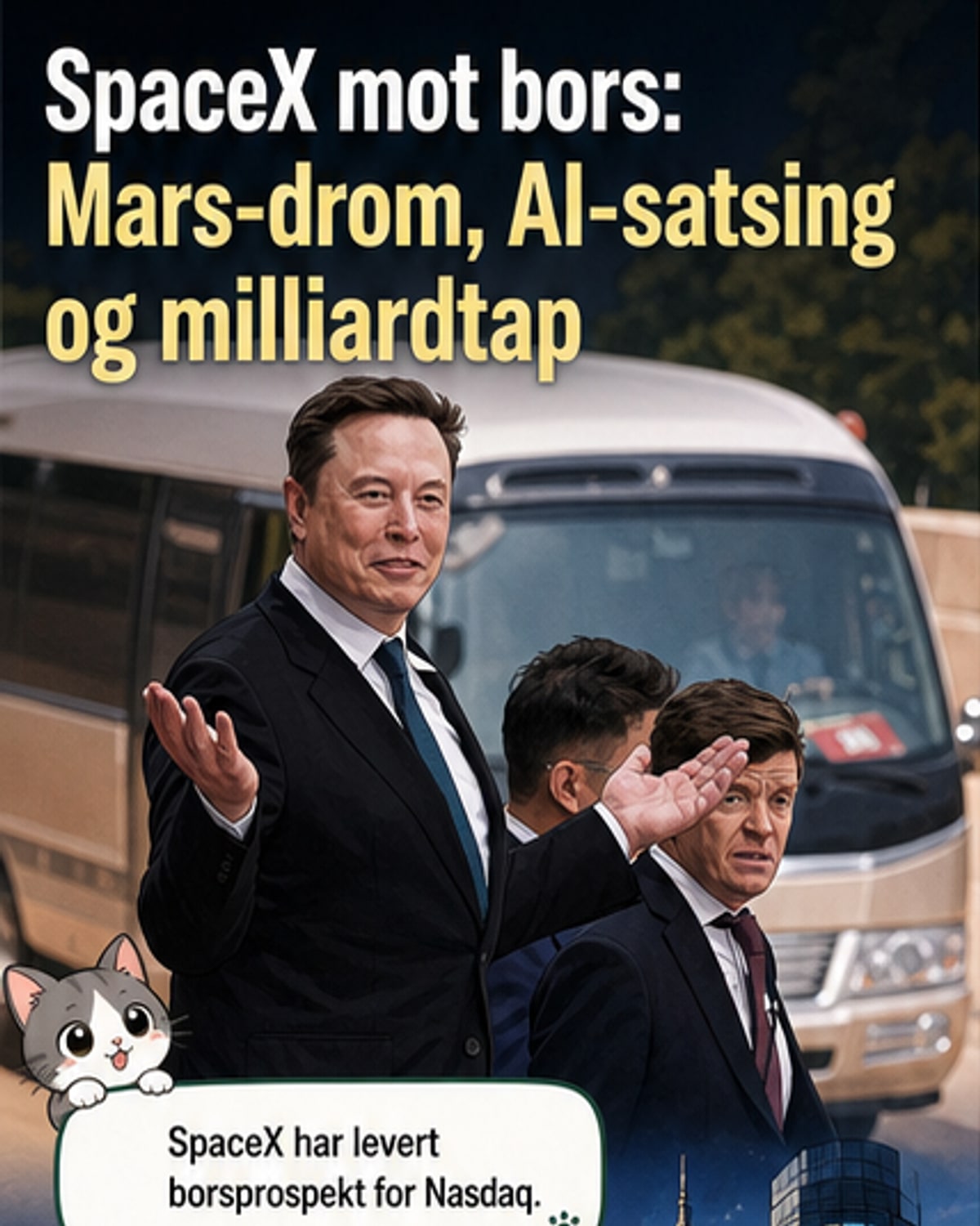 SpaceX mot børs med Mars-plan og AI-datasentre