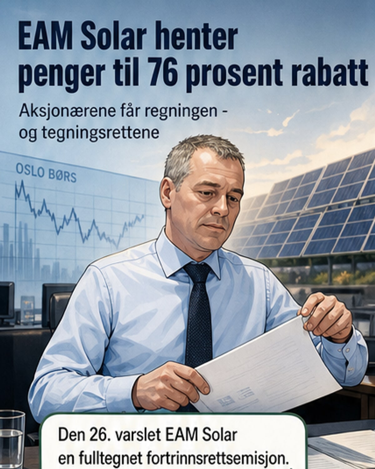 EAM Solar henter penger til rabattkurs
