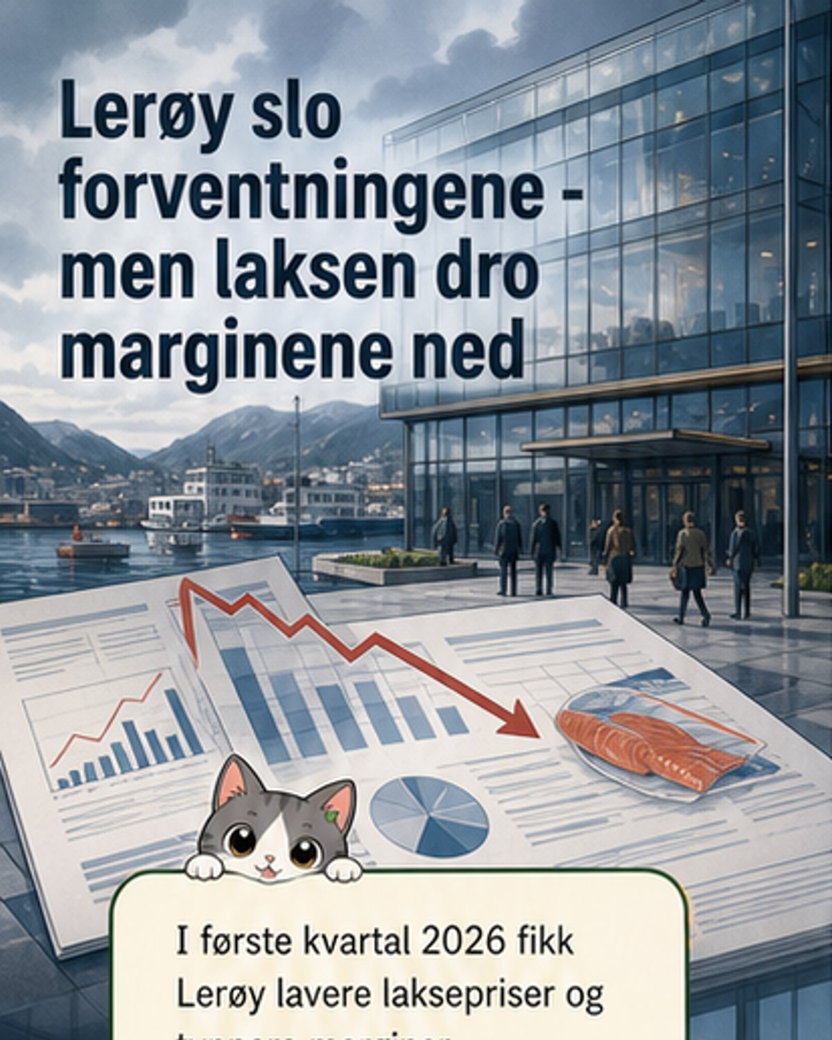 Lerøy slakter mer laks – men mot lavere priser