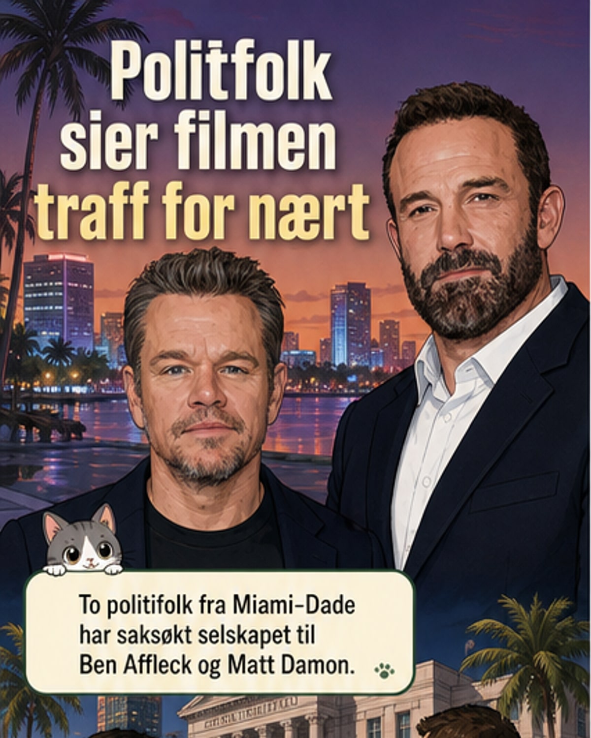 To politifolk saksøker Affleck og Damon