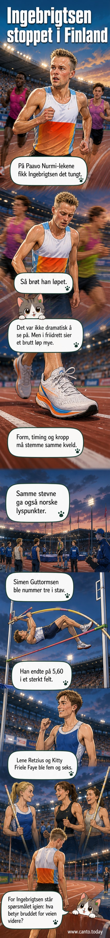Simen Guttormsen svinger seg over staven i konkurransen i Finland.