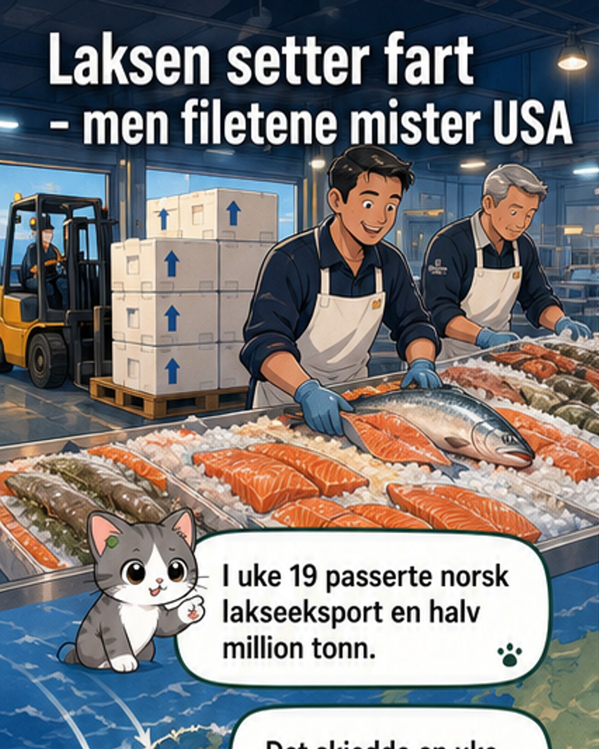 Norsk laks passerte halv million tonn