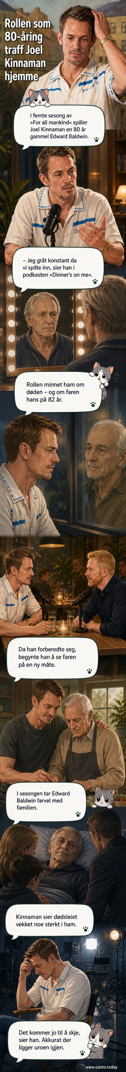Skuespiller Joel Kinnaman i rolle som eldre astronaut i «For all mankind», med alvorlig uttrykk i et romskip.