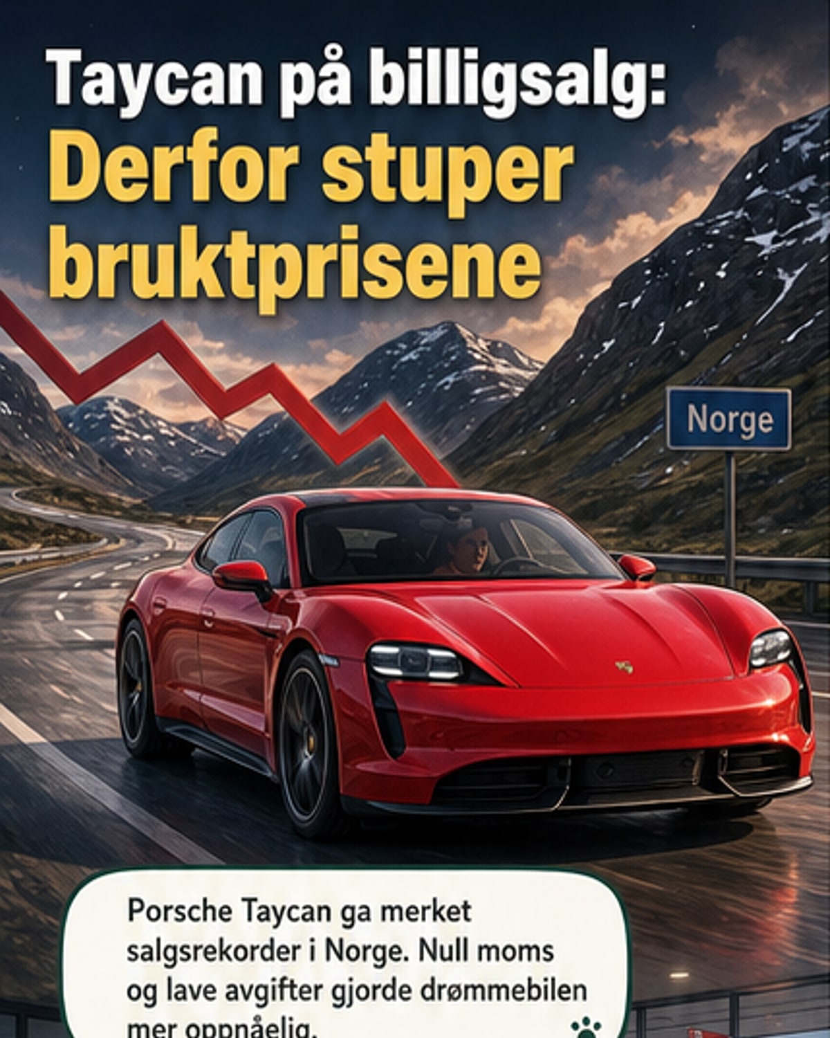 Taycan faller ytterligere i verdi