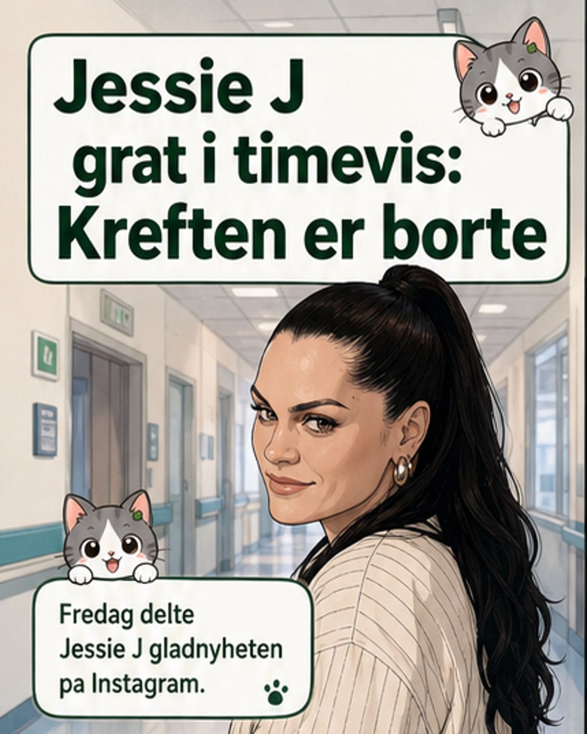 Jessie J er kreftfri etter brystkreft