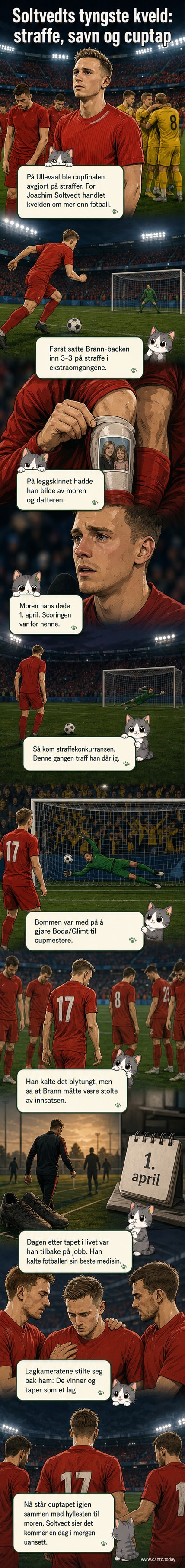 Joachim Soltvedt viser et bilde av sin døde mor og datter på beinet etter scoring i cupfinalen.