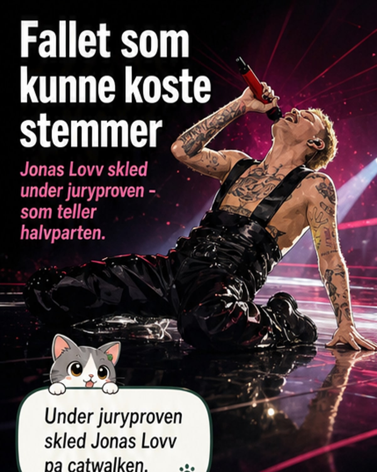 Jonas Lovv falt på scenen
