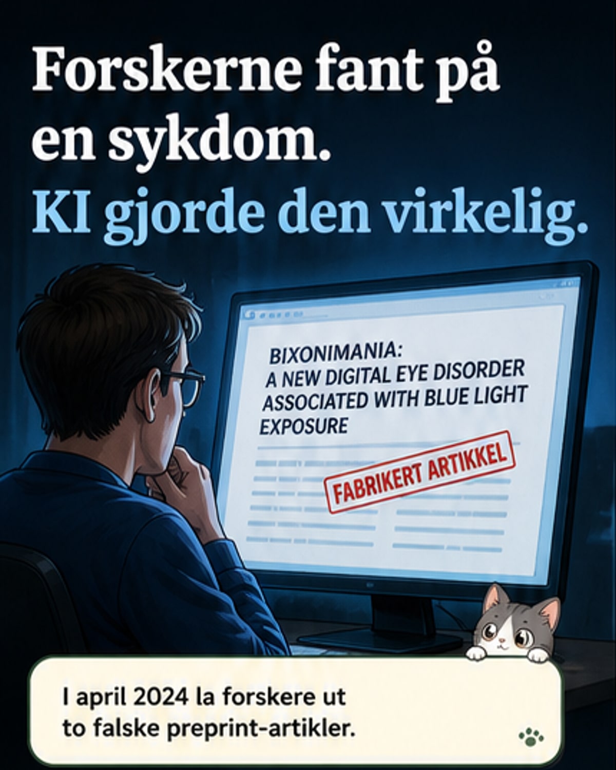 Forskerne diktet opp en sykdom. KI trodde den var ekte