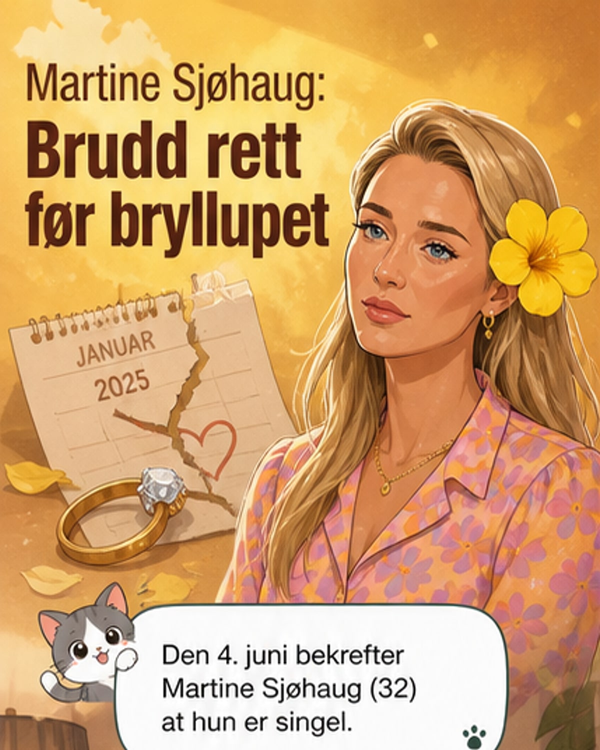 Martine Sjøhaug: Brudd før bryllup