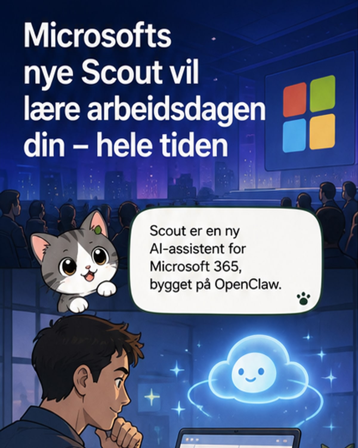 Microsofts nye AI-assistent lærer seg dine arbeidsvaner