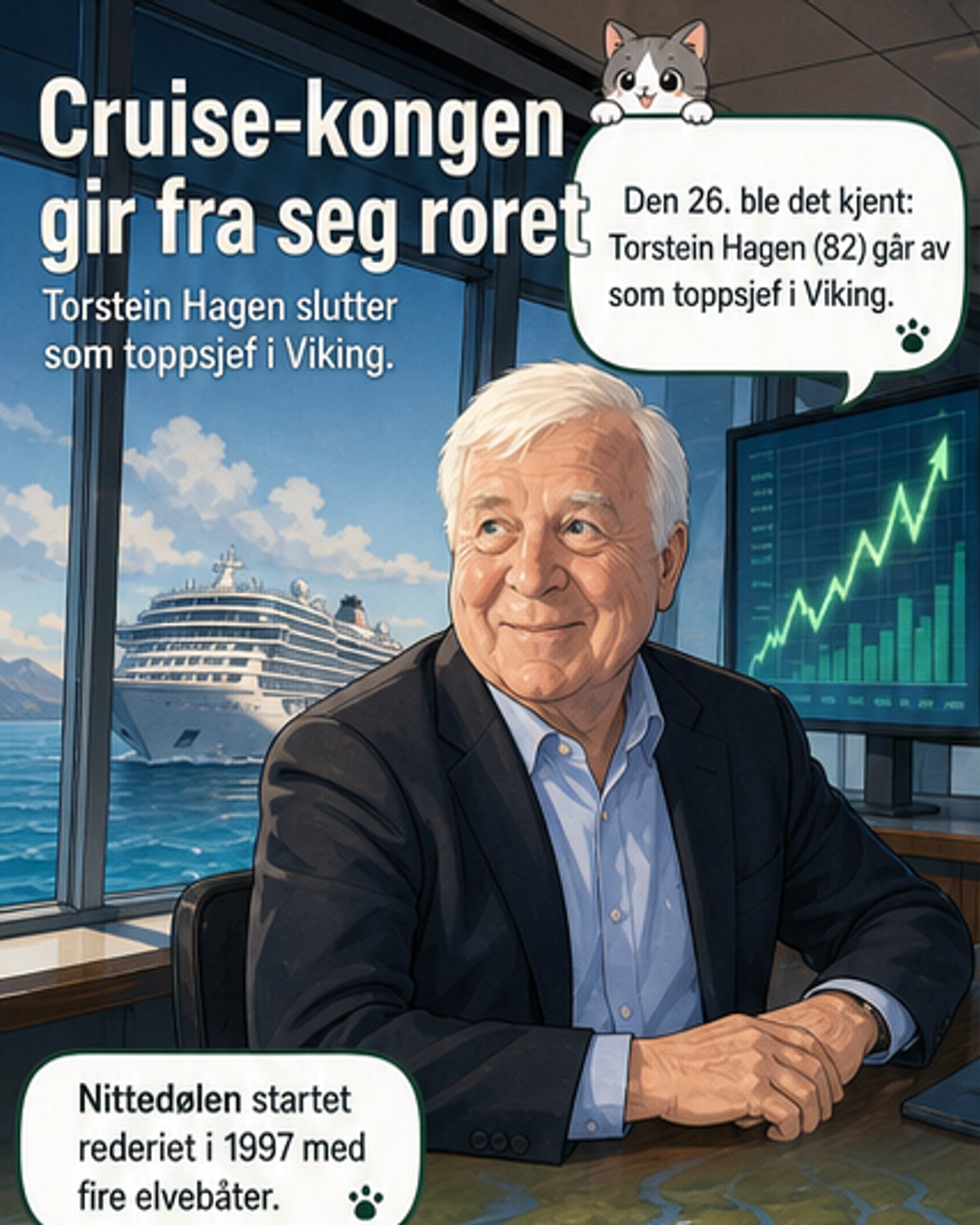 Cruise-kongen går av som toppsjef