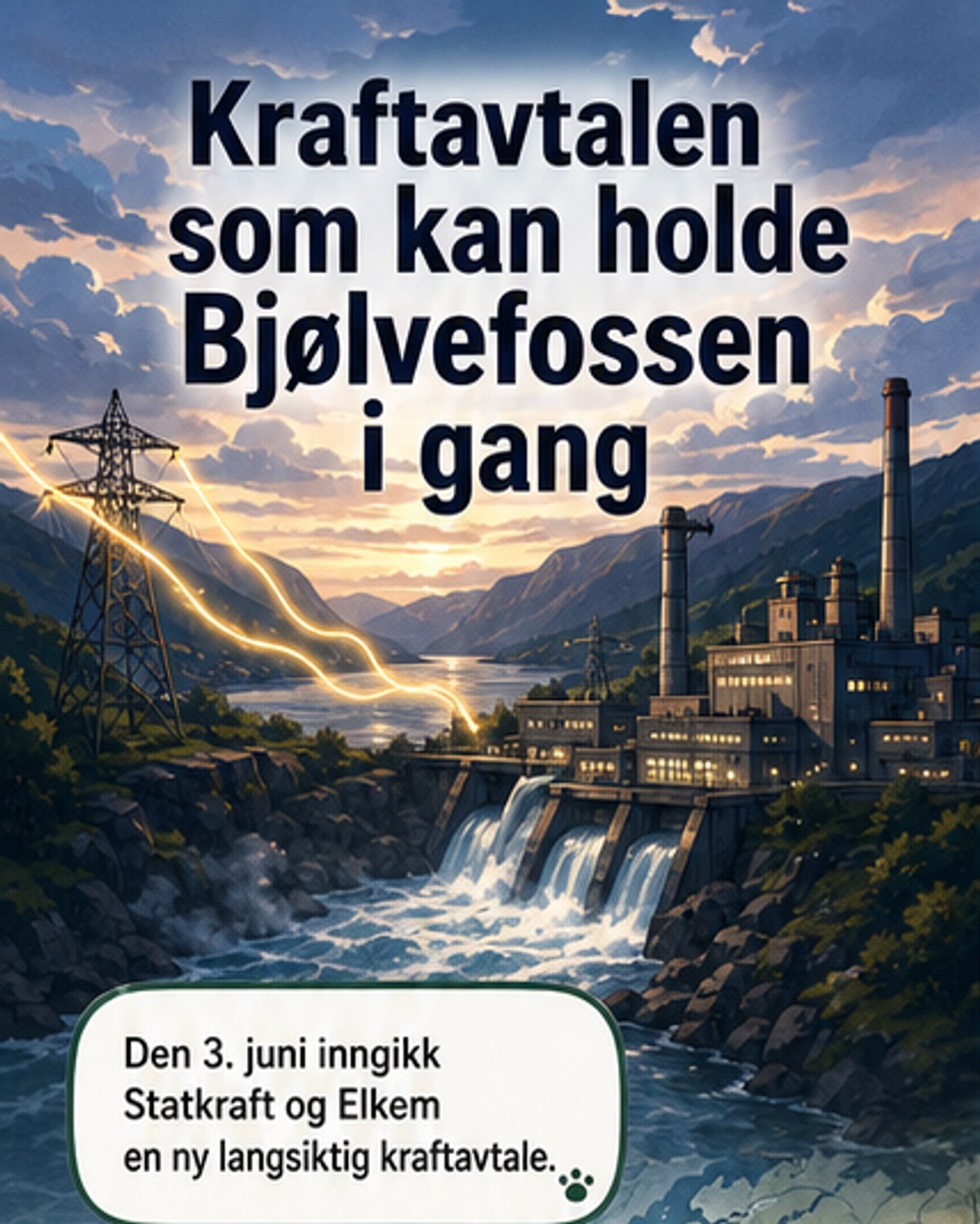 Syvårig kraftavtale sikrer Bjølvefossen