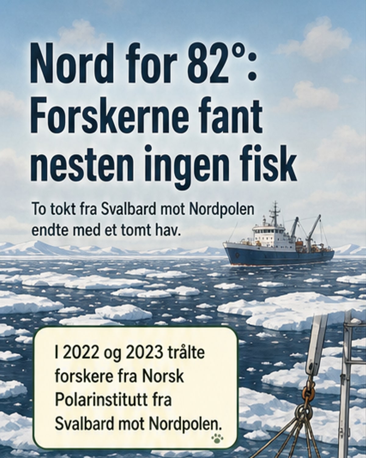 Nesten intet liv i Polhavet lenger nord