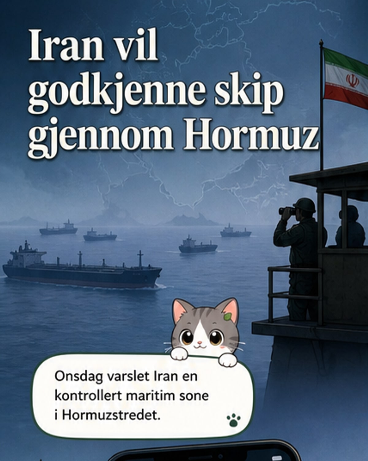 Iran skjerper kontrollen i Hormuz