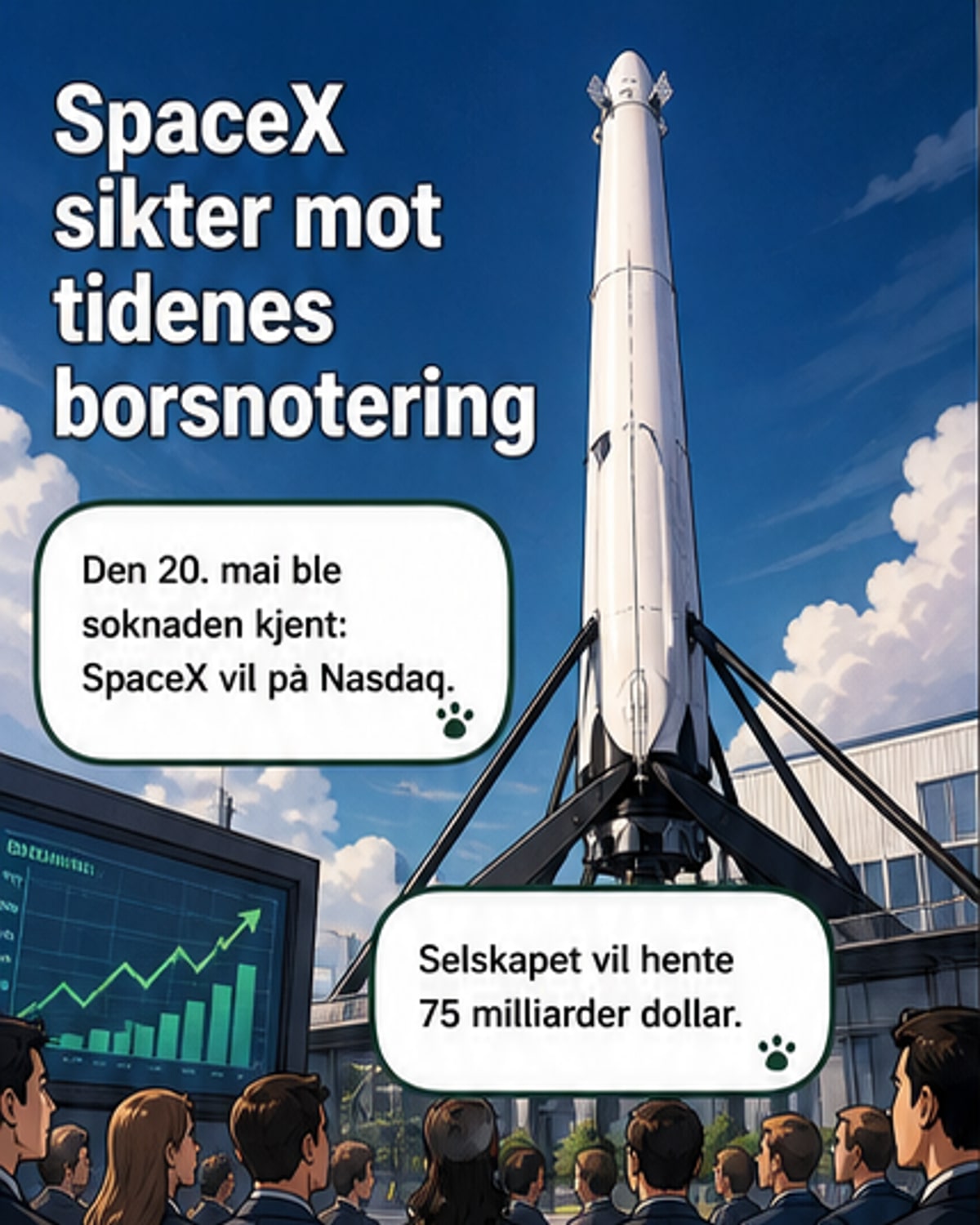 SpaceX søker om børsnotering