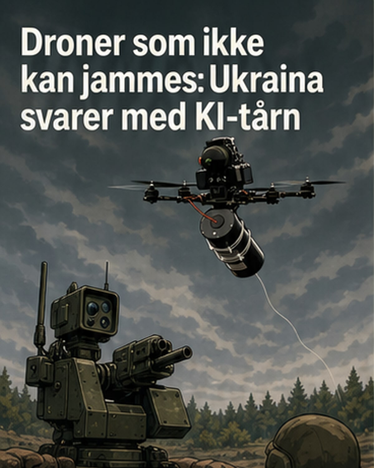 Ukraina setter inn KI-styrte tårn mot droner