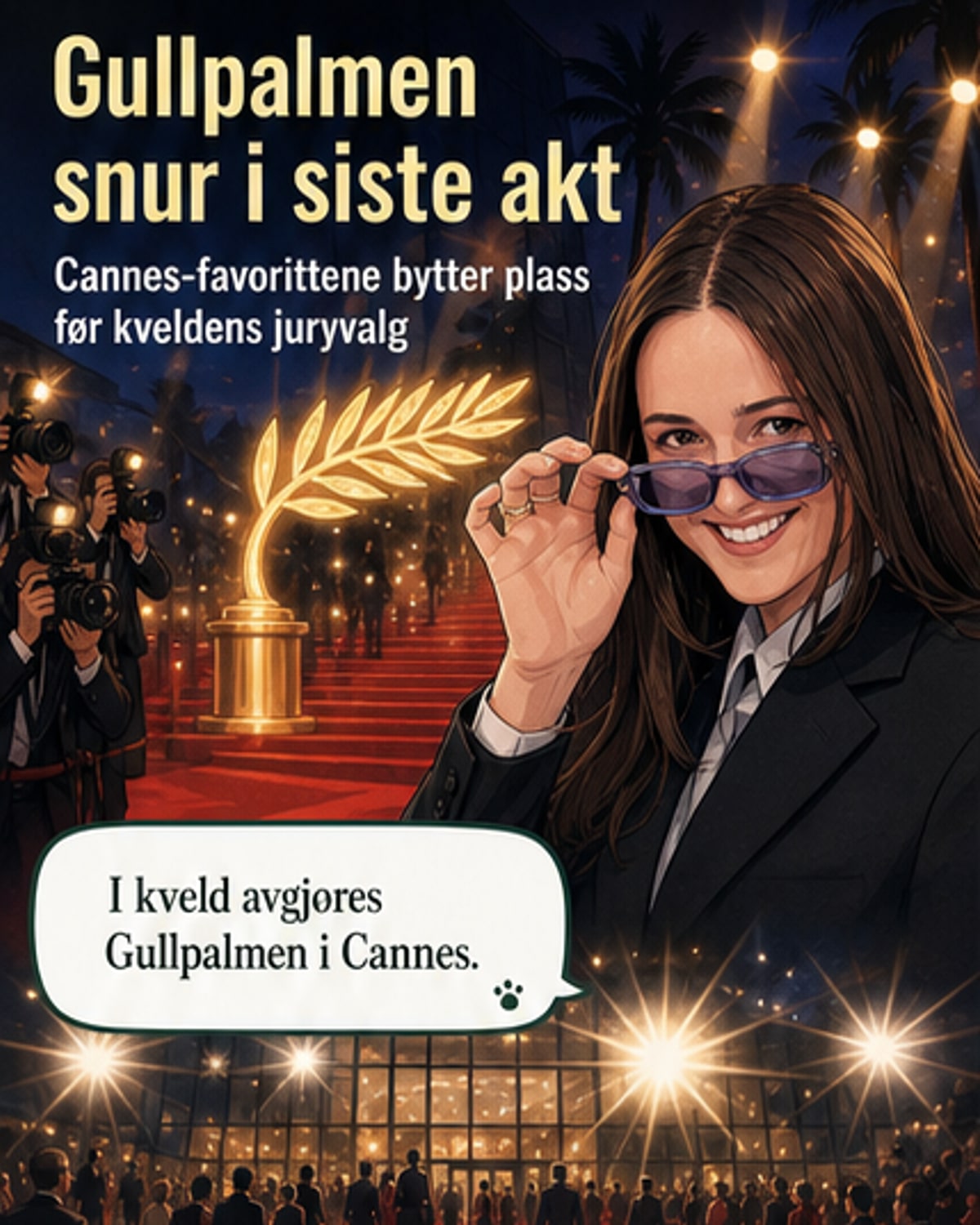Gullpalme-kampen i Cannes avgjøres i kveld