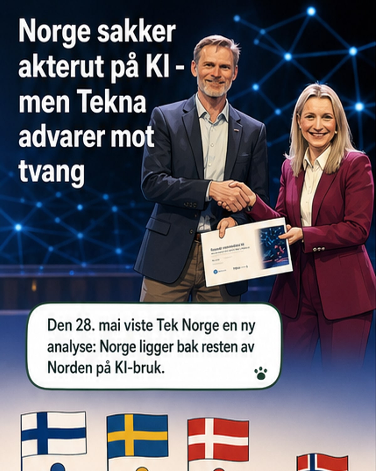 Norge henger etter i KI-bruk