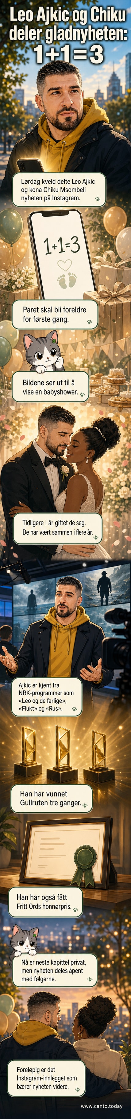 Leo Ajkic og kona Chiku Msombeli smiler under en babyshower-feiring, omgitt av venner og dekorerte ballonger.