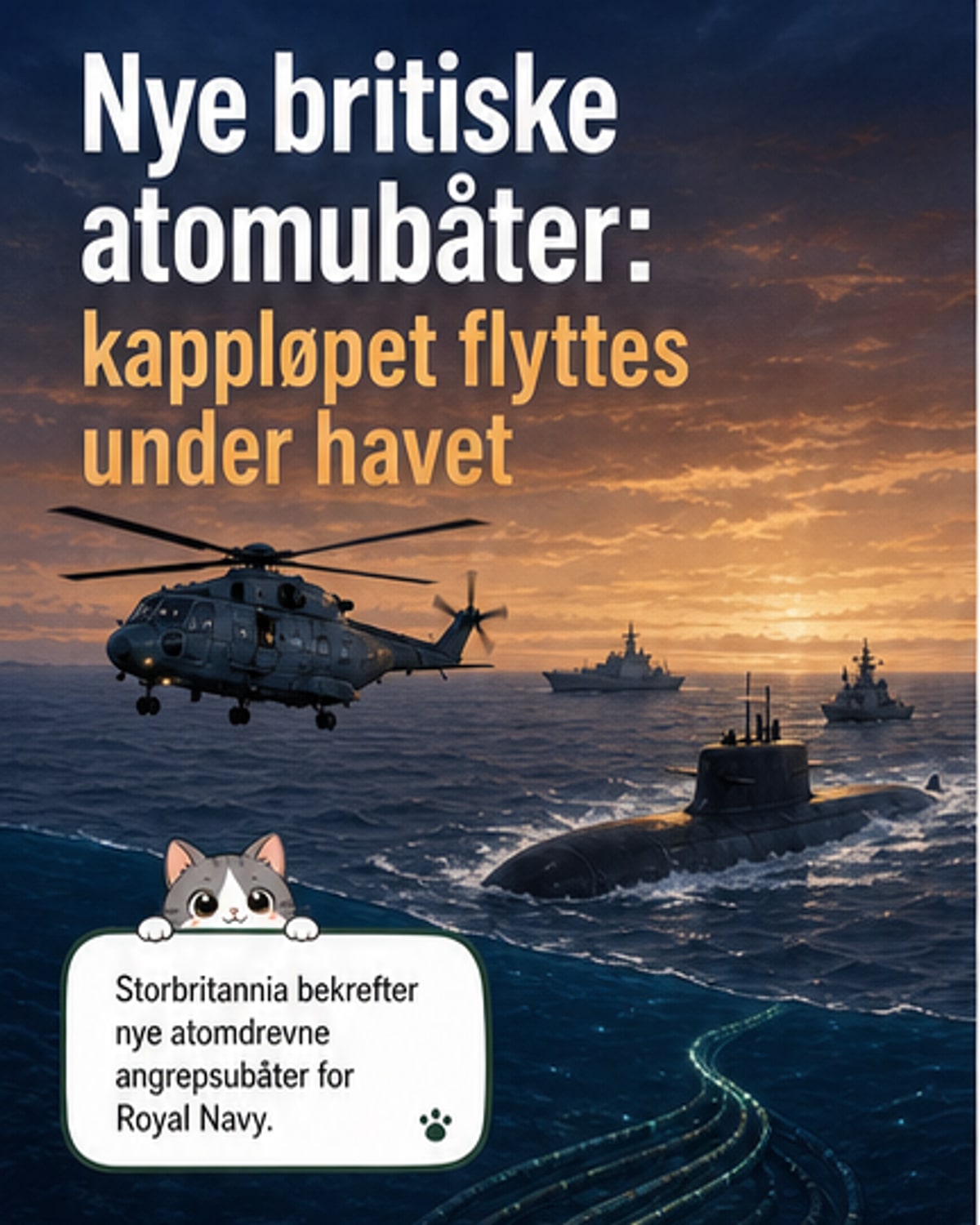 Storbritannia bygger nye atomdrevne ubåter