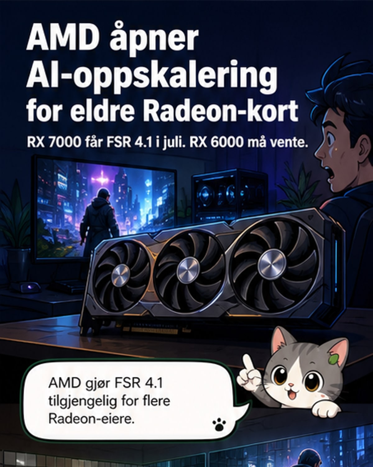 AMD åpner FSR 4.1 for eldre kort