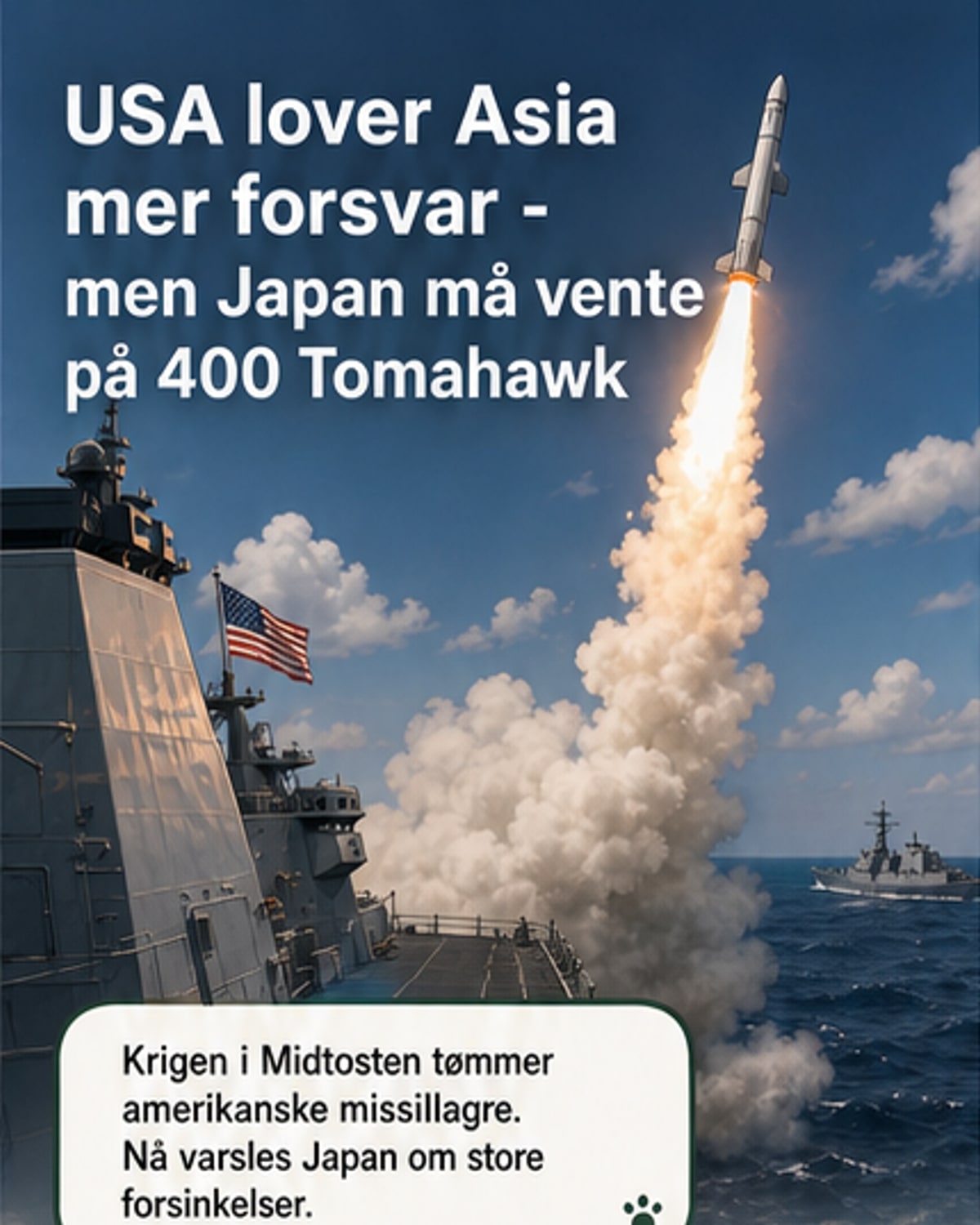 USA sier nei til japanske missilleveranser