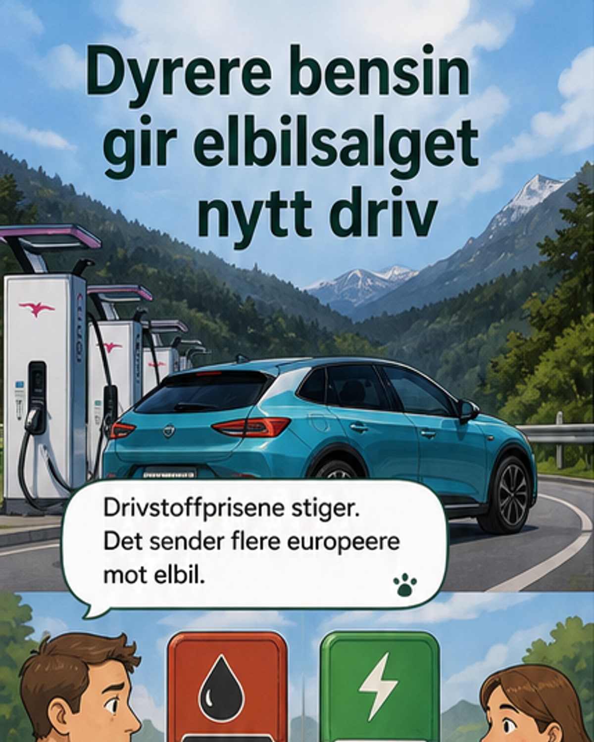 Drivstoffprisene skyver elbil-salget