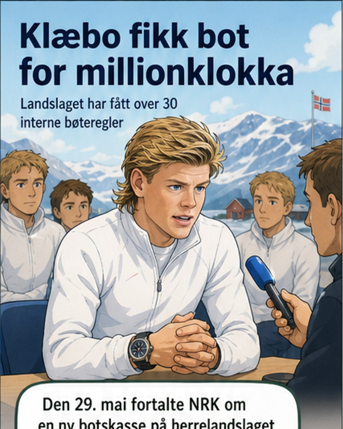 Klæbo straffet for klokkevisning